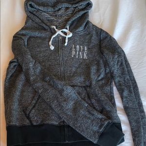 Grey jacket with hood from Pink